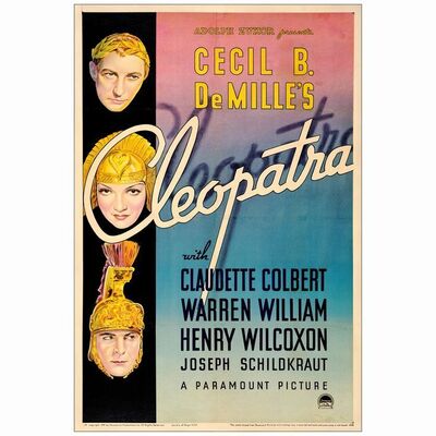 80. One Sheet (27" x 41" ); Style B; Very Fine- on Linen ### CLEOPATRA (1934)