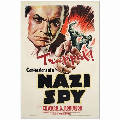 83. One Sheet (27" x 41"); Fine- on Linen ### CONFESSIONS OF A NAZI SPY (1939)