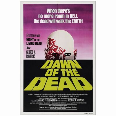96. One Sheet (27" x 41"); Green Text Style; Very Fine Folded ### DAWN OF THE DEAD (1978)