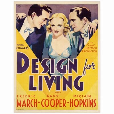 101. Two Sheet (41" x 54"); Fine+ on Linen ### DESIGN FOR LIVING (1933)