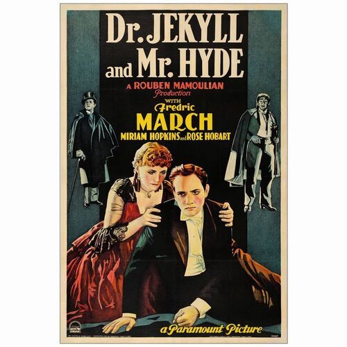 109. One Sheet (27" x 41"); Style B, Stone Litho; Very Fine on Linen ### DR. JEKYLL AND MR. HYDE (1931)