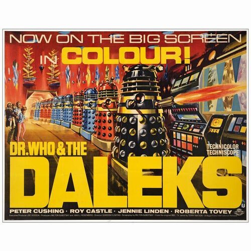 110. Full-Bleed British Quad (30" x 40"); Country-of-Origin; Very Fine+ on Linen ### DR. WHO AND THE DALEKS (1965)