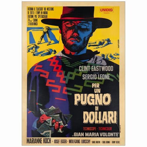 126. Italian 4-Fogli (55" x 77"); Country-of-Origin; Very Fine on Linen ### A FISTFUL OF DOLLARS (R-1968)