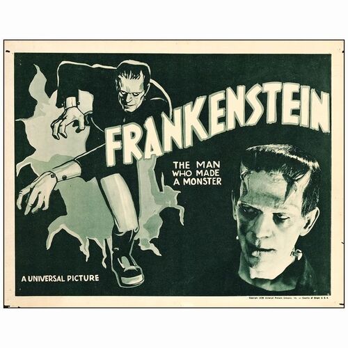 136. Title Lobby Card (11" x 14"); Very Fine- ### FRANKENSTEIN (R-1938)