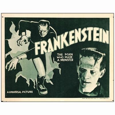 136. Title Lobby Card (11" x 14"); Very Fine- ### FRANKENSTEIN (R-1938)