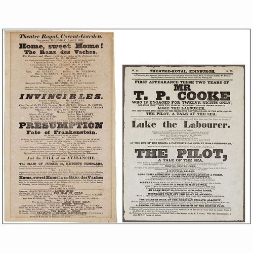 138. British Theatrical Handbills (2) (8" x 14" & 11" x 8.5"); Country-of-Origin; Fine+ on Paper ### FRANKENSTEIN (1829)