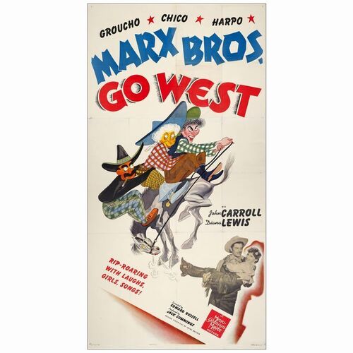 150. Three Sheet (41" x 79"); Style A; Very Fine on Linen ### GO WEST (1940)
