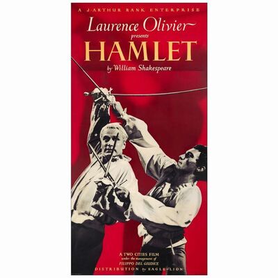 164. Full-Bleed British Three Sheet (39" x 78"); Country-of-Origin; Very Fine- on Linen ### HAMLET (1948)