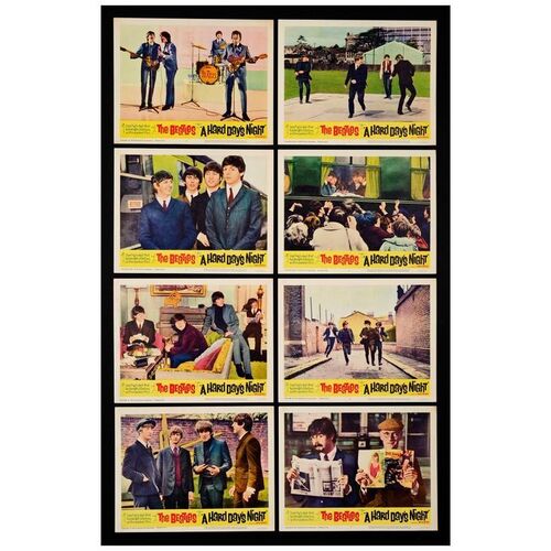 167. Lobby Card Set (11" x 14"); Near Mint ### A HARD DAY'S NIGHT (1964)