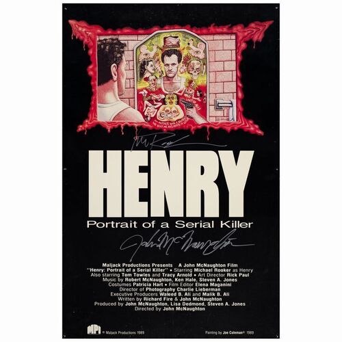 173. One Sheet (25" x 38.5") Signed by John McNaughton and Michael Rooker; Recalled Poster; Fine+ Rolled ### HENRY: PORTRAIT OF A SERIAL KILLER (1990)