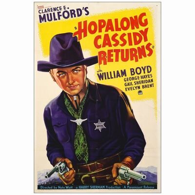 178. One Sheet (27" x 41"); Style A; Very Fine- Folded ### HOPALONG CASSIDY RETURNS (1936)