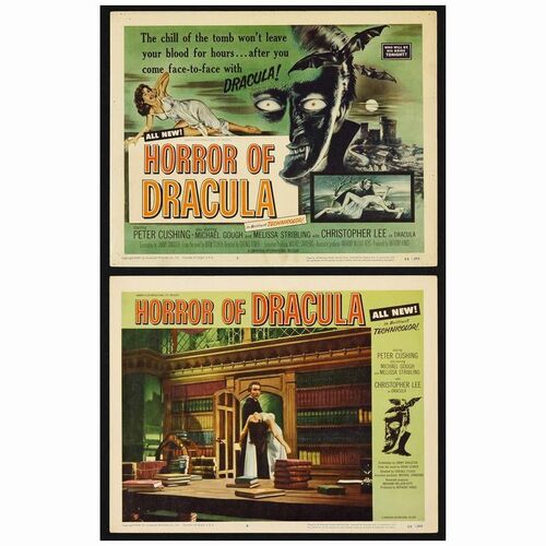 179. Title Lobby Card and Scene Lobby Card (11" x 14"); Very Fine- ### HORROR OF DRACULA (1958)