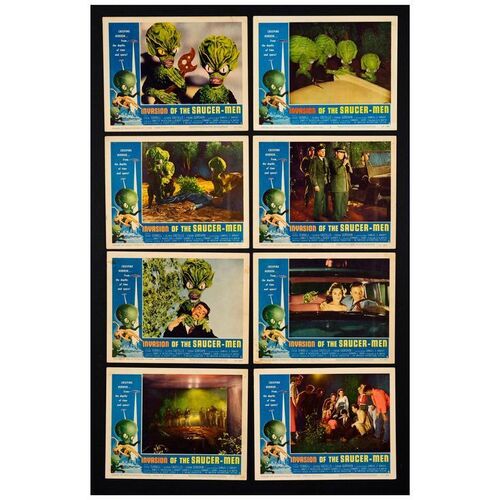 191. Lobby Card Set (11" x 14"); Very Fine- ### INVASION OF THE SAUCER-MEN (1957)