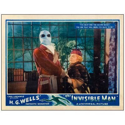 192. Lobby Card (11" x 14"); Fine+ ### THE INVISIBLE MAN (1933)
