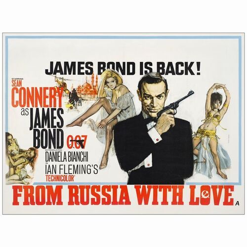 199. Premiere British Quad (30" x 40"); Advance, Country-of-Origin; Very Good on Linen ### JAMES BOND: FROM RUSSIA WITH LOVE (1963)