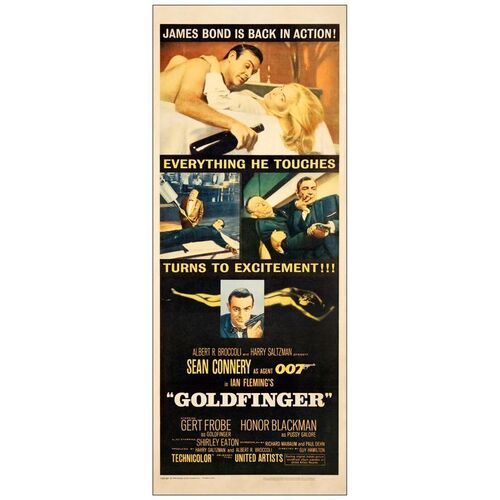 204. Insert (14" x 36"); Fine+ on Paper ### JAMES BOND: GOLDFINGER (1964)