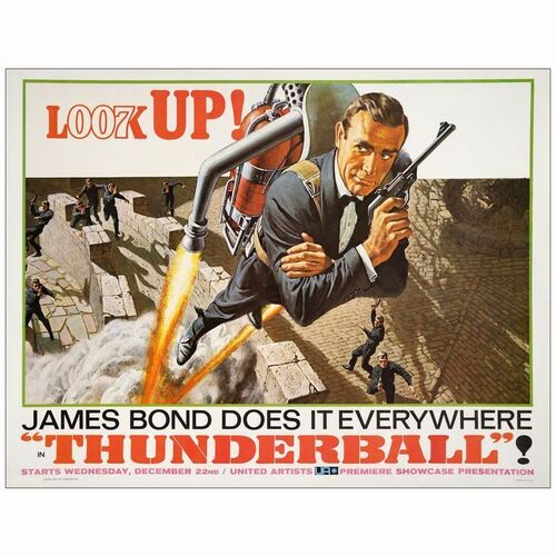 205. Subway (45" x 59"); "Look Up" Advance Style A; Fine+ on Linen ### JAMES BOND: THUNDERBALL (1965)