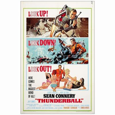 207. One Sheet (27" x 41"); Fine- Folded ### JAMES BOND: THUNDERBALL (1965)