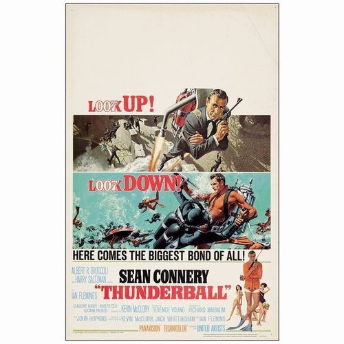 208. Window Card (14" x 22"); Very Fine Rolled ### JAMES BOND: THUNDERBALL (1965)