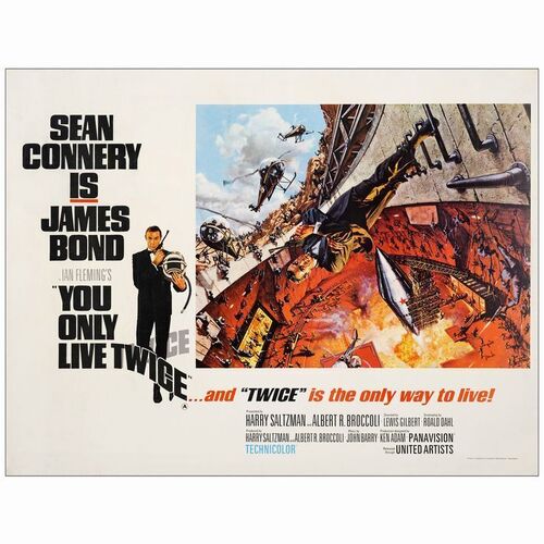 212. British Quad (30" x 40"); Style A, Country-of-Origin; Fine on Linen ### JAMES BOND: YOU ONLY LIVE TWICE (1967)