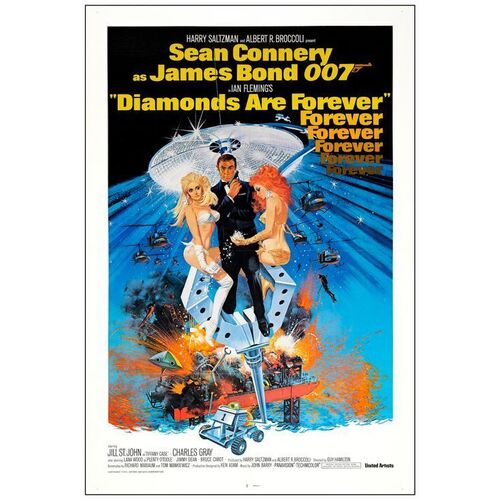 219. One Sheet (27" x 41"); Very Fine on Linen ### JAMES BOND: DIAMONDS ARE FOREVER (1971)