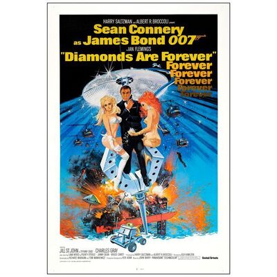219. One Sheet (27" x 41"); Very Fine on Linen ### JAMES BOND: DIAMONDS ARE FOREVER (1971)