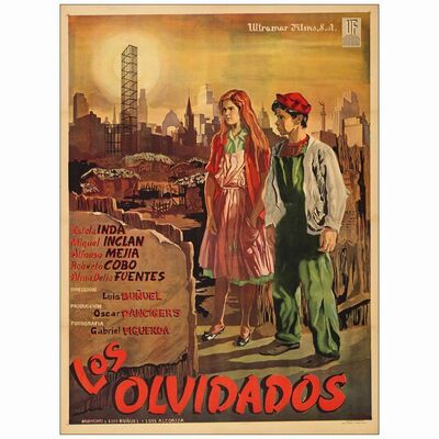 240. Mexican One Sheet (27" x 36.5"); Country-of-Origin; Very Fine+ on Linen ### LOS OLVIDADOS (1950)