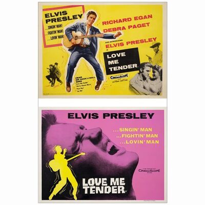 243. British Quads (2) (30" x 40"); Fine+ on Linen ### LOVE ME TENDER (1956)