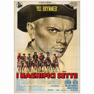 248. Italian 4-Fogli (55" x 77"); Very Fine- Folded ### THE MAGNIFICENT SEVEN (1960)
