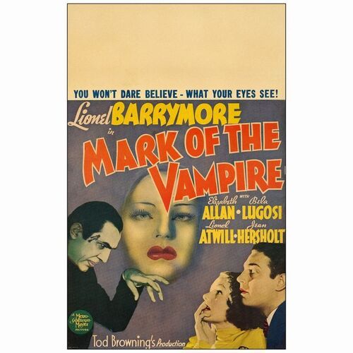 257. Full-Bleed Window Card (14" x 22"); Fine+ on Paper ### MARK OF THE VAMPIRE (1935)