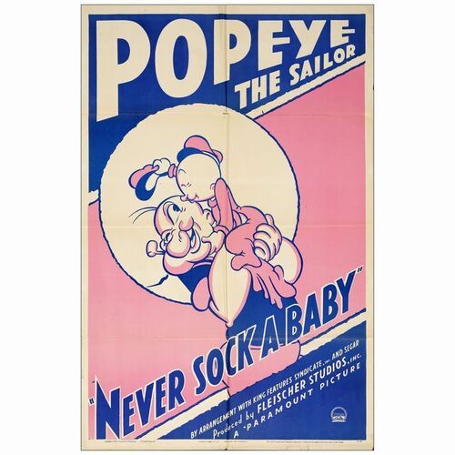 278. One Sheet (27" x 41"); Very Fine- Folded ### NEVER SOCK A BABY (1939)