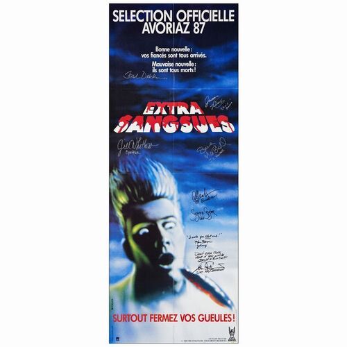 281. French Poster (23.25" x 61.75") Signed by Director and Writer Fred Dekker, Tom Atkins, Jason Lively, Jill Whitlow, Steve Marshall and others; Very Fine+ Folded ### NIGHT OF THE CREEPS (1987)