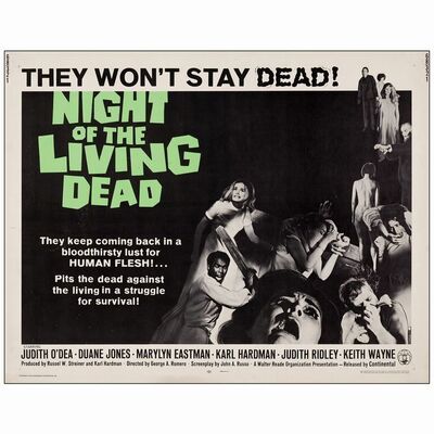 284. Half Sheet (28" x 22"); Very Fine+ Rolled ### NIGHT OF THE LIVING DEAD (1968)