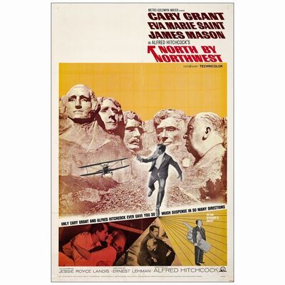 290. One Sheet (27" x 41"); Fine+ ### NORTH BY NORTHWEST (R-1966)