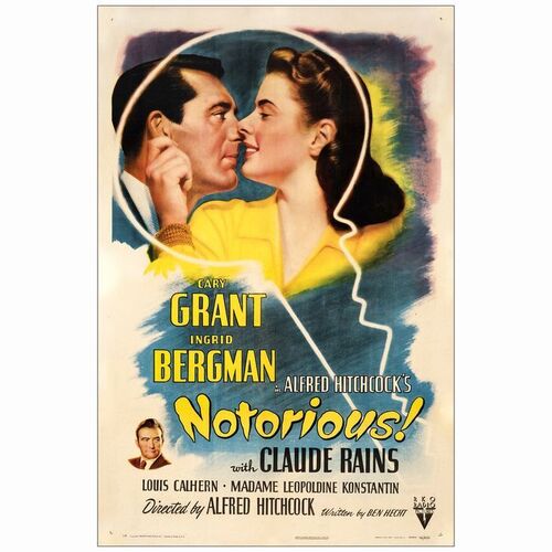 295. One Sheet (27" x 41"); Style A; Very Fine- on Linen ### NOTORIOUS (1946)