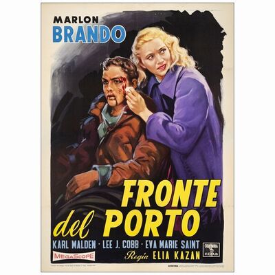 299. Italian 2-Fogli (39.5" x 55"); Very Fine- on Linen ### ON THE WATERFRONT (R-1960)