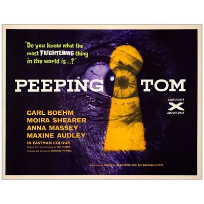 307. British Quad (30" x 40"); Country-of-Origin; Fine+ on Linen ### PEEPING TOM (1960)