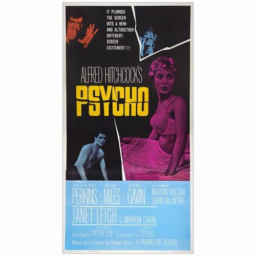 313. Three Sheet (41" x 79"); Very Fine- on Linen ### PSYCHO (1960)