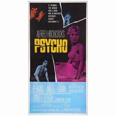 313. Three Sheet (41" x 79"); Very Fine- on Linen ### PSYCHO (1960)