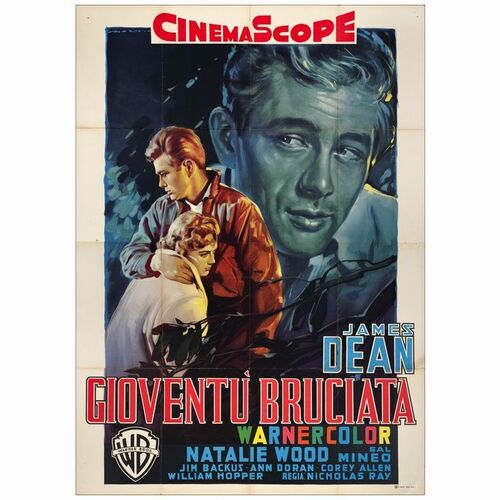 324. Italian 4-Fogli (55" x 78"); Very Fine- Folded ### REBEL WITHOUT A CAUSE (R-1960)