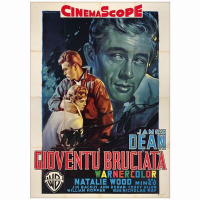 324. Italian 4-Fogli (55" x 78"); Very Fine- Folded ### REBEL WITHOUT A CAUSE (R-1960)