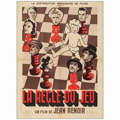 330. French Moyenne (22.5" x 30.5"); Country-of-Origin; Very Fine+ on Linen ### THE RULES OF THE GAME (R-1946)