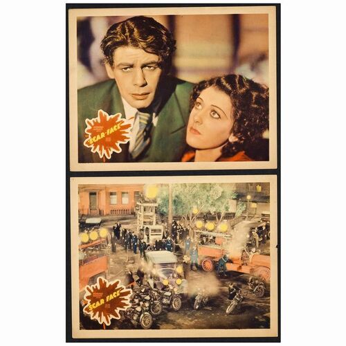 335. Lobby Cards (2) (11" x 14"); Very Fine ### SCARFACE (1932)