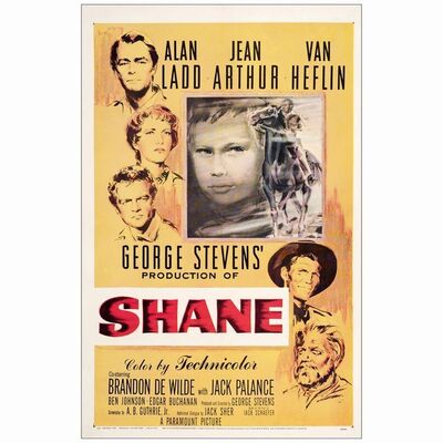 341. One Sheet (27" x 41"); Very Fine on Linen ### SHANE (1953)