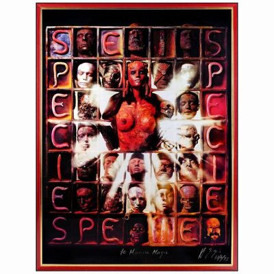 354. Oversized Framed H.R. Giger Autographed Artist's Proof Print (50" x 70"); Very Fine+ Rolled ### SPECIES (1995)