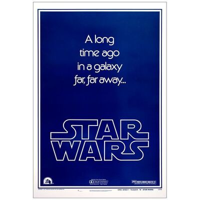361. One Sheet (27" x 41"); Advance Style B; Very Fine on Linen ### STAR WARS: A NEW HOPE (1977)