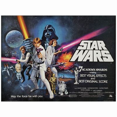 369. British Quad (30" x 40"); Academy Awards Style, Country-of-Origin; Very Fine+ Rolled ### STAR WARS: A NEW HOPE (1977)