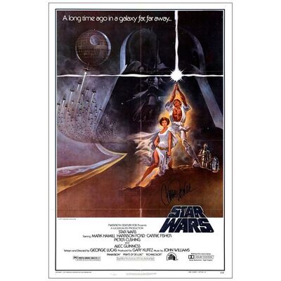 370. One Sheet (27" x 41") Signed by Carrie Fisher; Style A, Second Printing; Very Fine+ Folded ### STAR WARS: A NEW HOPE (1977)