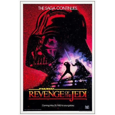 377. One Sheet (27" x 41") From the Howard Kazanjian Collection; Dated Advance Revenge Style; Very Fine+ Rolled ### STAR WARS: RETURN OF THE JEDI (1983)