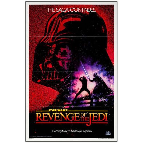 380. One Sheet (27" x 41"); Dated Advance Revenge Style; Very Fine+ Folded ### STAR WARS: RETURN OF THE JEDI (1983)